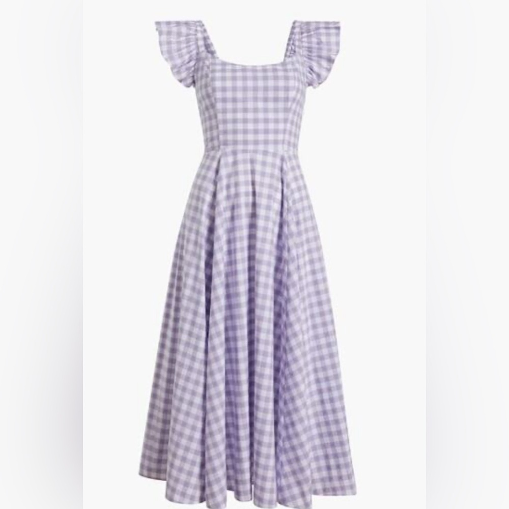 Hill House Daphne, Lilac Clip Dot Gingham, Size Medium - Worn Once